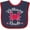 Navy and Red, variant on Inktastic Bethany Beach Delaware Boys or Girls Baby Bib