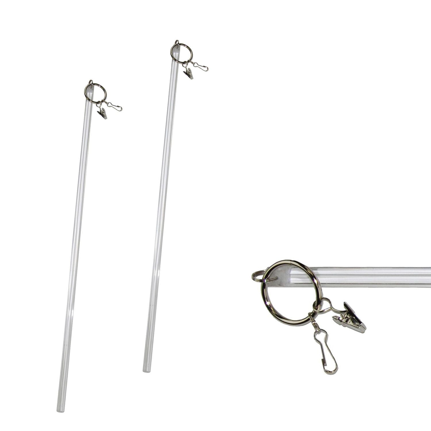 Versailles' Acrylic Drapery Wand 34in (Pair)