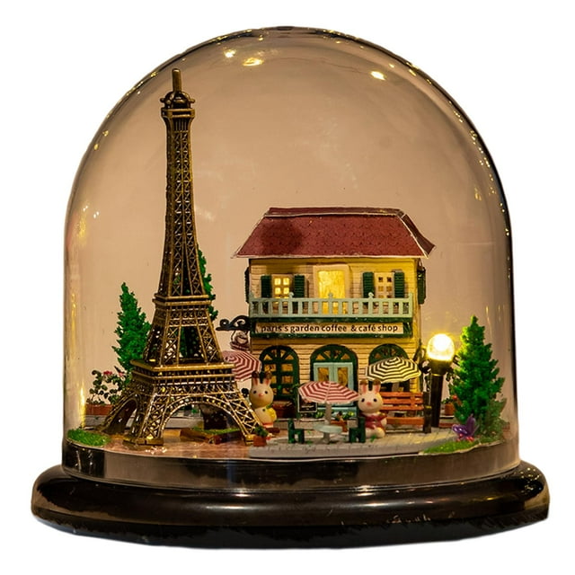 Ensembles d'Assemblage pour Maison de Poupée Bricolage Boîte Miniature Mini Décorative avec Couvercle
