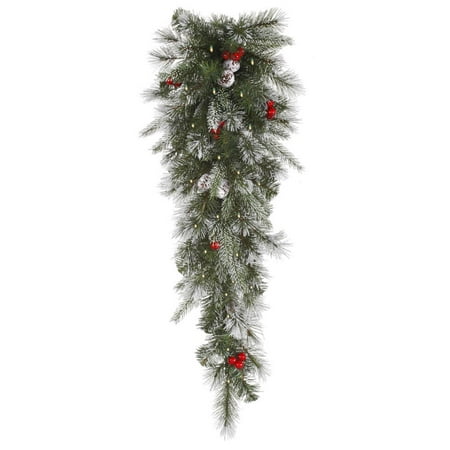 36 quot pre lit frosted pine berry artificial christmas 36 quot pre lit frosted pine berry artificial christmas