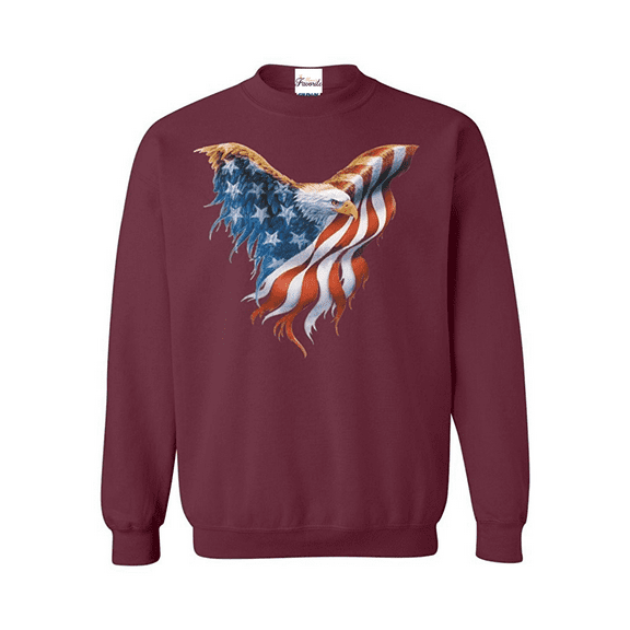 IWPF - Mens Sweatshirts and Hoodies - American Flag Eagle USA