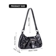 thumbnail image 3 of Gustave PU Leather Shoulder Bag for Women Y2K Top Handle Handbag Purse Trendy Underarm Hobo Clutch Bags - Black, 3 of 9