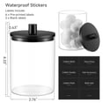 thumbnail image 3 of Dispensador y porta hisopos de vidrio TIPGO de 300 ml estilo boticario, 3 of 6