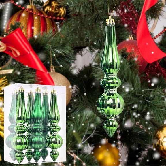 Christmas Ice Ornaments,Mercury Finial Christmas Ornaments , Icicles Finials for Christmas Tree Decoration,Hanging Christmas Finials Ornaments,Assorted Mercury Decor for Christmas Tree Decoration