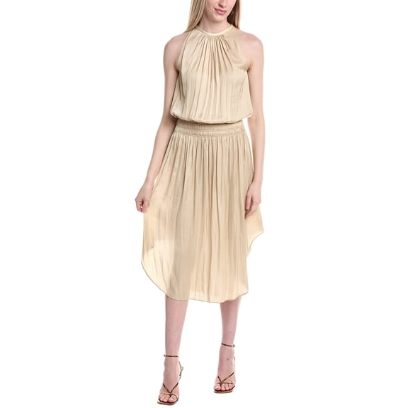 Ramy Brook womens  Audrey Midi Dress, l, Gold