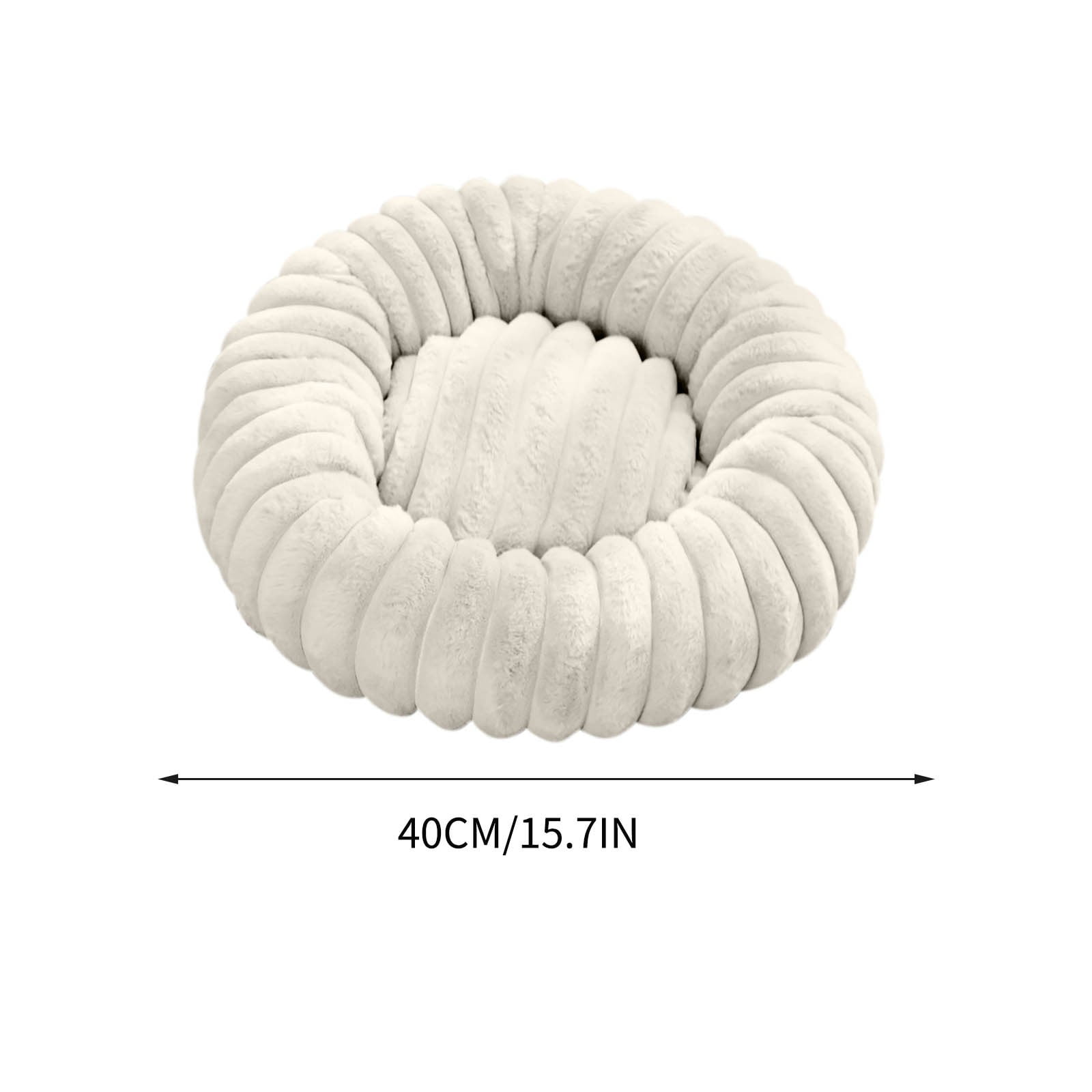 Qholemyo Large Dog Bed High Weight Long Hair Plush Round Winter Warm Pet Mat Comfortable Dog Sleeping Pad