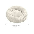 thumbnail image 3 of Btomtd High Weight Plush Pet Beds with Long Hair, Round Winter Comfortable Warm Dog Bed and Cat Bed, Soft and Cozy Pet Mat for Cold Weather, White, 3 of 7