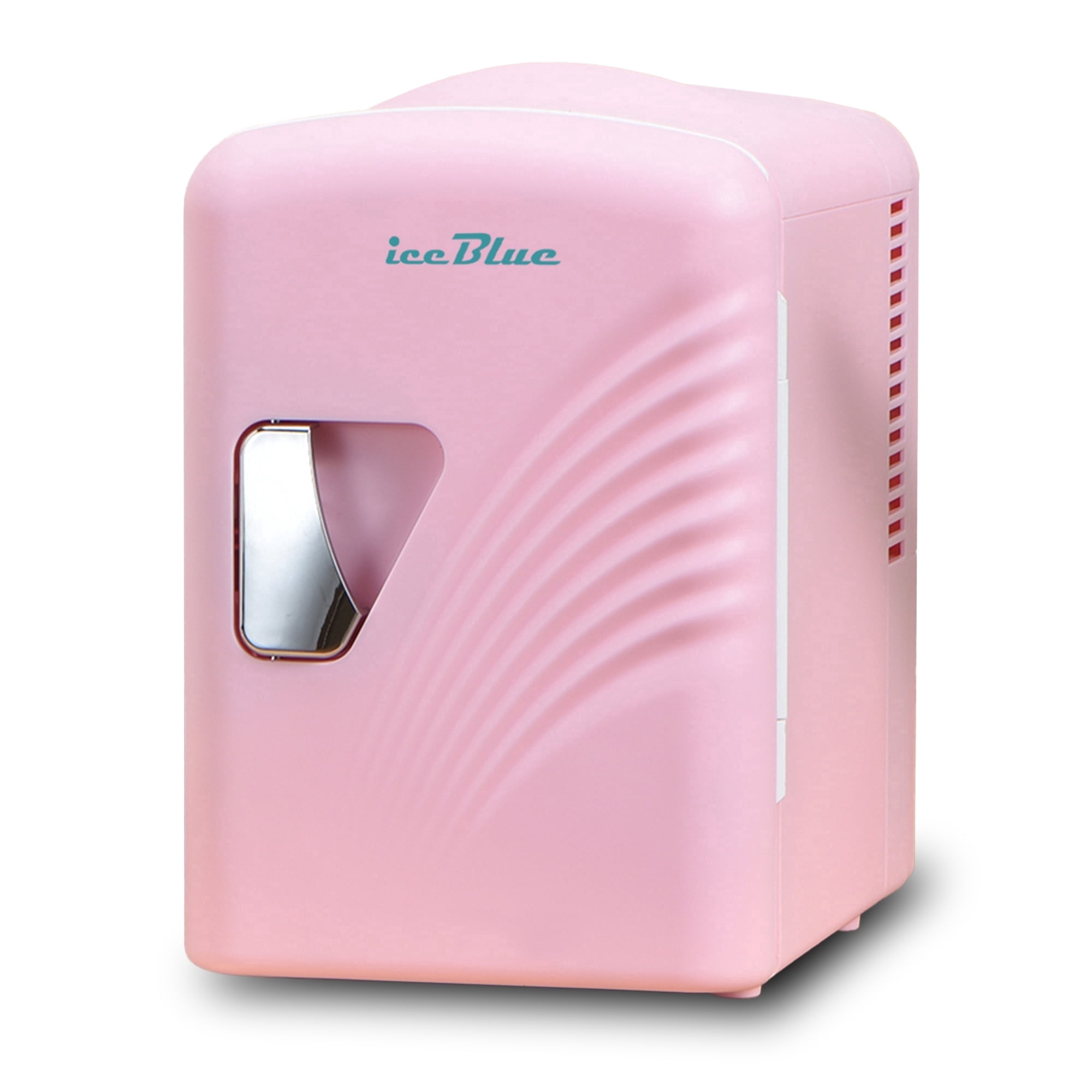 IceBlue Retro 4Liter/6Can Portable Mini Fridge, Makeup & Skincare Refrigerator, (120V/12V), Small Fridge for Bedroom, Office and Car, Beverage cooler