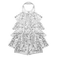 thumbnail image 3 of iiniim Girls Kids Shiny Ballet Halter Jazz Latin Dance Dress Outfit Stage Performance Dancewear, 3 of 7