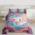 thumbnail image 2 of Castle Fairy Kids Teens Pink Axolotl Bedding Comforter Set 2pcs,Cartoon Sea Salamander Twin Comforter Sets Microfiber,Kawaii Animal Breathable Bedding Set,Ultra Soft Home Decor,Reversible, 2 of 8