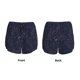 thumbnail image 3 of Balery Copper-Gold Gloss Outline Navy Dark Blue Pantalones cortos deportivos para mujer con forro y dos bolsillos, elásticos, para entrenamiento, gimnasio, yoga-X-Large, 3 of 7