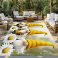 thumbnail image 3 of Fsddascl Spring Gnomes Outdoor Rug for Patio/Deck/Porch, Non-Slip Large Area Rug 4 x 6 Ft, Retro Summer Daisy Flower Oil Painting Indoor Outdoor Rugs Washable Area Rugs, Camping Rug Carpet, 3 of 5