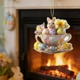 thumbnail image 6 of Rijanmt Easter Crystal Bunny Egg Acrylic Hanging Ornament,Bunny Hanging Ornament Mini Colorful Easter Egg Designed Cartoon 2D Flat Tree Ornaments For Home Holiday Party Diy Decor,C 3.26X3.14In, 6 of 6