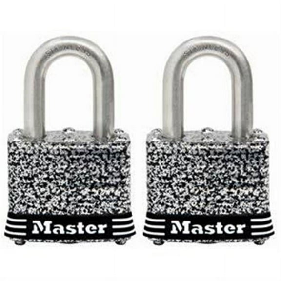 Master Lock 3SST Stainless Steel Outdoor Padlock with Key, 2 Pack Keyed-Alike