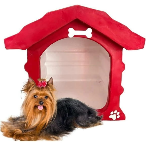 Casa Para Perro Q Perrón Raza Mini Color Rojo