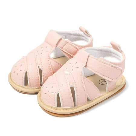 

LIZENG Infant Baby Girls Boys Sandals Soft Flat Shoes Fashion Comfortable Bow Soft Bottom Lightweight Baby Princess Sandals