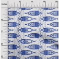 thumbnail image 2 of oneOone Cotton Poplin Blue Fabric Asian Block Fish Craft Projects Decor Fabric Printed By The Yard 56 Inch Wide, 2 of 4