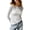 White, variant on Women Boat Neck Long Sleeve Lightweight Knitted Pullover Casual Top