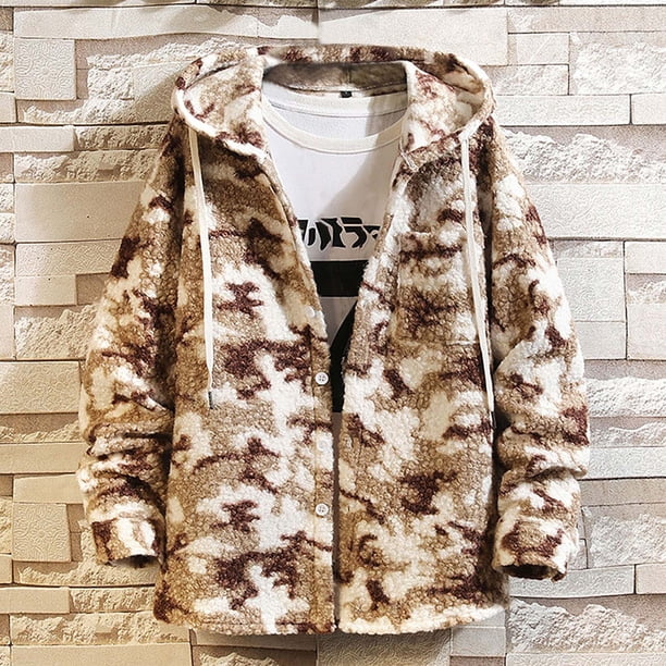 Puntoco Chaqueta Tipo Cárdigan Informal De Manga Larga Con Capucha Y Tweed De Lana Circular Para Otoño E Invierno Para Hombre