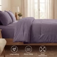 thumbnail image 2 of U by Bedsure 3 Pieces King Comforter Bedding Set, Purple Bed Comforter Set for All Seasons, 1 Lightweight Prewashed Comforter and 2 Pillowcases, King, Grayish Purple, 2 of 7