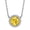 November Citrine, variant on November Birthstone Necklaces Silver Plated Yellow Round Shape Pendant Jewelry Birthday Gifts for Women