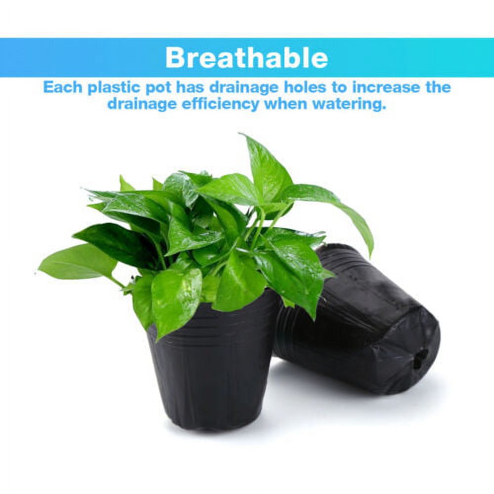 100pcs Plant Flower Pots Outdoor Garden Nursery Seedlings Planter Container Box 4.7x3.9in