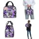 thumbnail image 3 of Kuromi Collage bolsas de almuerzo aisladas grandes Kawaii dibujos animados contenedor de almuerzo bolsa térmica Tote lonchera Oficina Picnic hombres mujeres, 3 of 5