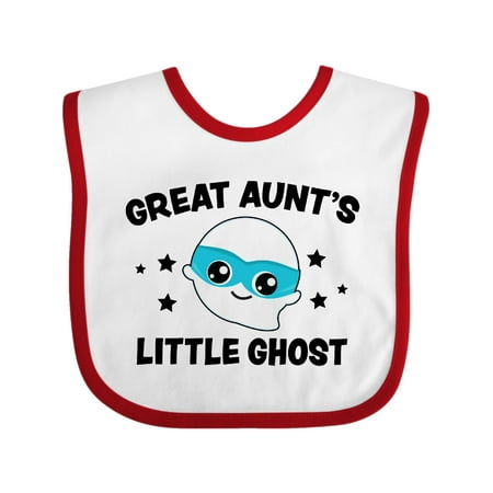 

Inktastic Cute Great Aunt s Little Ghost with Stars Gift Baby Boy Bib