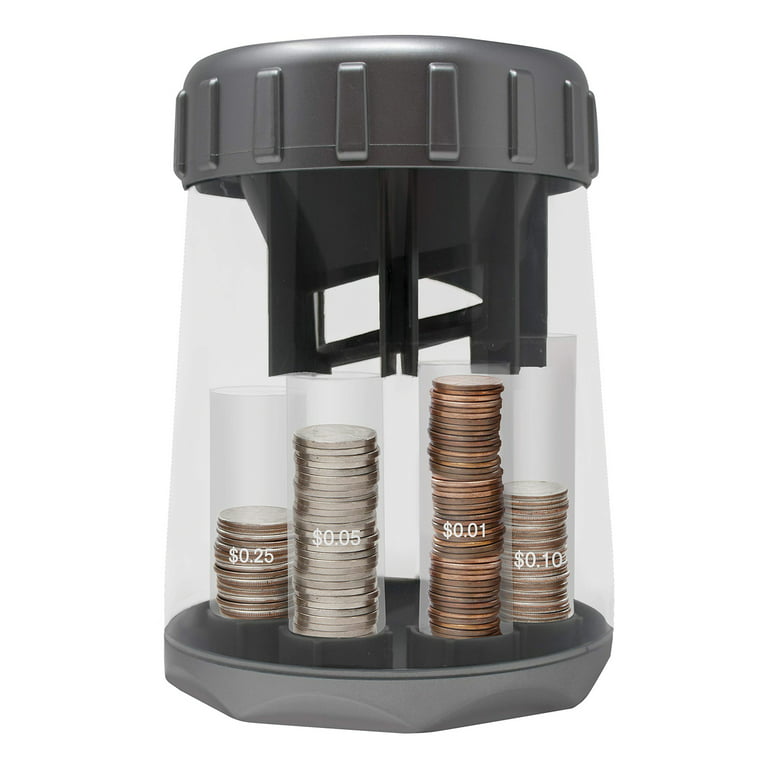 Automatic Coin Sorter Commercial Money Cash Change Sorter Machine w/ Coin  Wraps
