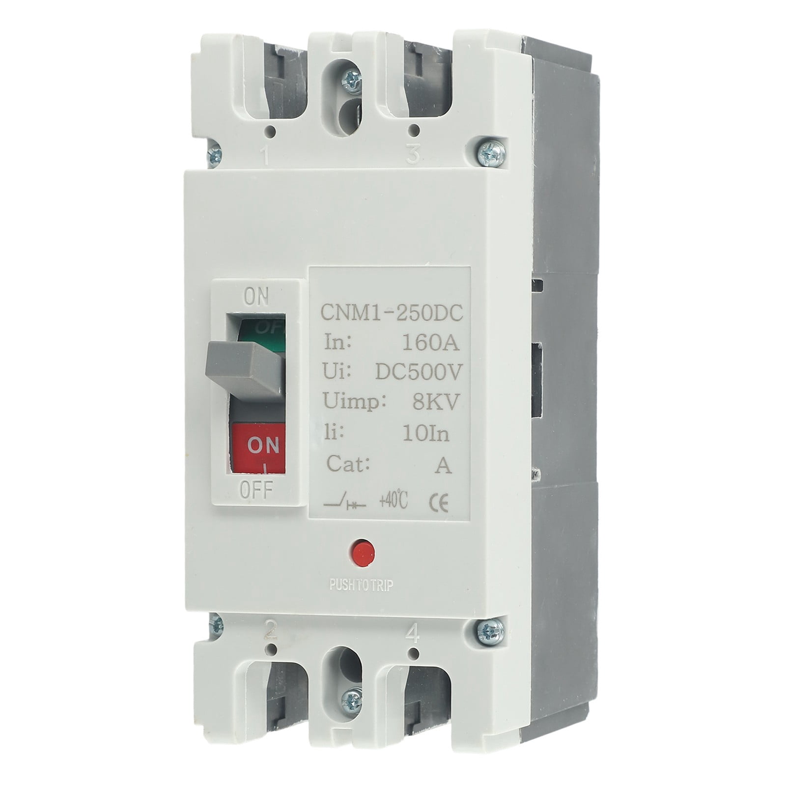 DC 500V Circuit Breaker Battery Protector MCCB Solar PV Car Power Short Ciruit Cut Off Circuit Breaker 160A