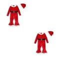 thumbnail image 2 of Cateissary Disfraz de Navidad para niñas, parte inferior de campana de manga larga con sombrero, traje cálido de Navidad, traje de Año Nuevo, Rojo 130 yardas 2piezas, 2 of 6