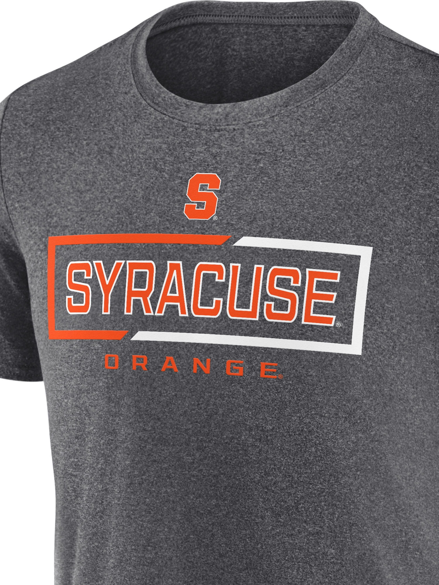 NCAA Syracuse Orange Men's Synthetic Charcoal Heather Short Sleeve T-Shirt