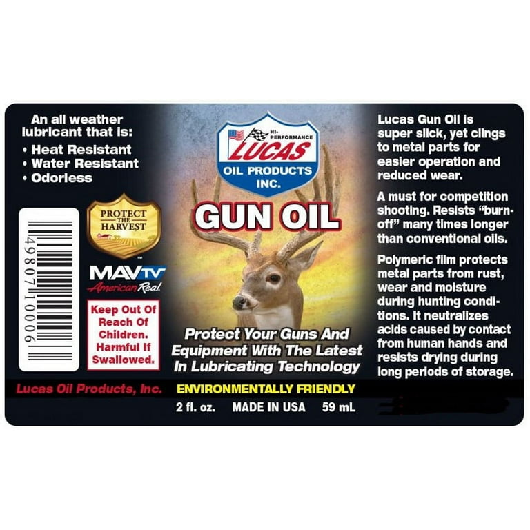 EXTREME DUTY LUCAS OIL PRODUCTS 4 OZ. GUN OIL 12/PACK - Brownells UK
