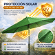 thumbnail image 5 of 2 Sombrilla Plegable 3 Mts Para Jardin Playa Camp Exterior. verde, 5 of 9