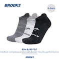 thumbnail image 4 of Calcetines Brooks Run-In Invisibles Paquete de 6 Asfalto/Blanco/Negro Talla S, 4 of 6