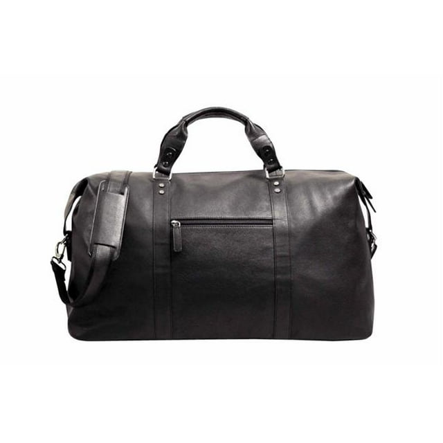 Preferred Nation P6208.BLK Milano Leather Duffle, Black