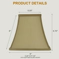 thumbnail image 3 of Urbanest 9" Silk Square Cut Lampshade, Tan, 3 of 7