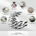 thumbnail image 2 of Metal Fish Wall Art Decor Iron Metal Fish Wall Art Decor for Home Decoration Modern Ocean Theme Arts Metal Wall Decor for Front Porch Living Room Kitchen Aquarium 27.6x30cm Fish, 2 of 7