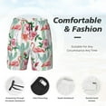 thumbnail image 6 of Picia Flamingo Flower pattern Mens Swim Trunks with Compression Liner Stretch Beach Shorts Quick Dry with Zipper Pockets No-Chafing Board Shorts-3X-Large, 6 of 9