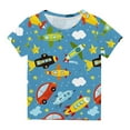 thumbnail image 2 of Uxgjfwu Baby and Toddler Short Sleeve Graphic T-Shirt Summer Tops for Girls and Boys T-Shirt Tee, Sizes 3-14, 2 of 5