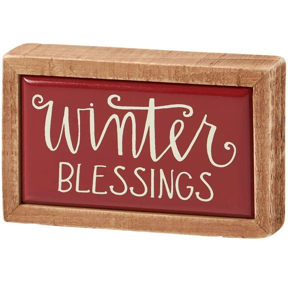 Primitives by Kathy Winter Blessings Box Sign Mini