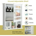 thumbnail image 4 of GOFLAME Bathroom Medicine Cabinet with Mirror, Wall Mounted Hanging Storage Organizer with Adjustable Shelf, Mirrored Storage Cabinet for Indoor Bathroom, White, 4 of 9