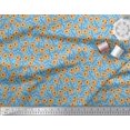 thumbnail image 2 of Soimoi Velvet Fabric Text & Tiger Face Cartoon Printed Craft Fabric by The Yard 58 Inch Wide, 2 of 3