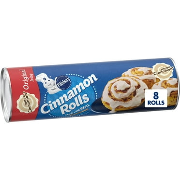 Pillsbury Cinnamon Rolls with Original Icing, Canned Pastry Dough, 8 Rolls, 12.4 oz