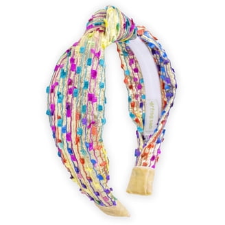 FROG SAC Knotted Headband for Girls, Sequin Top Knot Hair  display picture 1