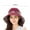 Pink, variant on SPRING PARK Women Summer Double Side Floral Solid Color Beach Travel Bowknot Wide Brim Sun Hat Reversible Foldable Cap