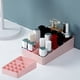 thumbnail image 5 of Organizador de maquillaje sin tapa, con compartimentos inclinados para cosméticos, esmaltes de uñas y joyas, de ABS, gris o rosa., 5 of 6