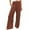 Brown, variant on Ediodpoh Trousers Women Solid Color Wide Leg Loose High Waist Pants Casual Linen Sweatpants Women Khaki L