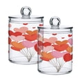 thumbnail image 2 of Bundles Of Heart-shaped Balloons Valentine Translucent Plastic Cans Storage Canisters with Lid Set of 4, 2 of 7