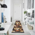 thumbnail image 4 of Yayeee Runner Rug for Bedroom 2'x6' Machine Washable Hallway Non Slip Mat, Gold Flower, 4 of 8